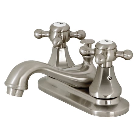 Kingston Brass KB608BX 4-Inch Centerset Bathroom Faucet with Pop-Up Drain, Brushed Nickel KB608BX